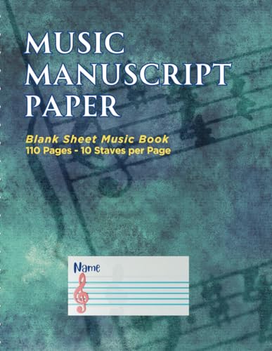 Music Manuscript Paper Book