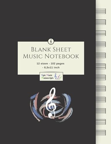 Music Manuscript Paper Notebook