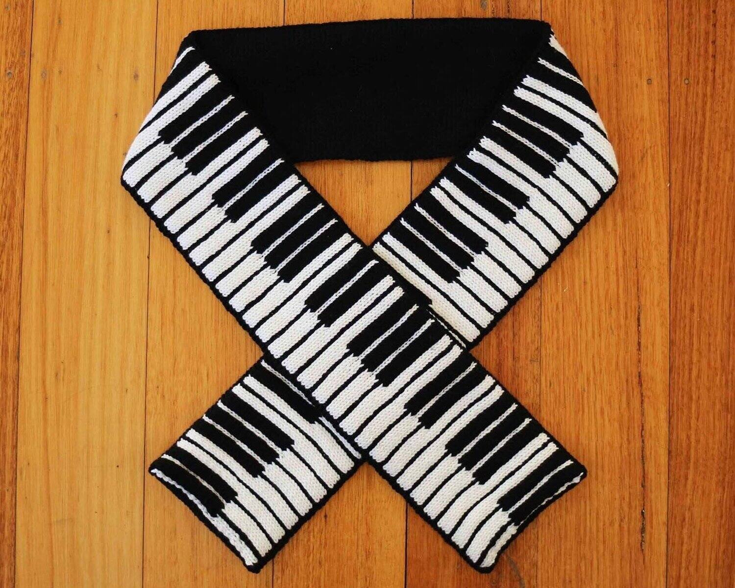 Musical Fashion: Piano Keyboard Scarf Review for Him