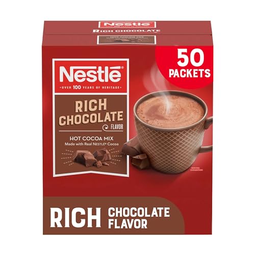 Nestle Hot Cocoa, Rich Chocolate, 50 Count Pack