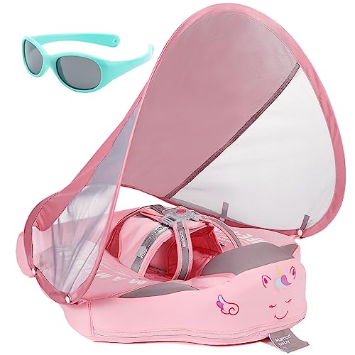 Non Inflatable Baby Float with Canopy Swim Ring