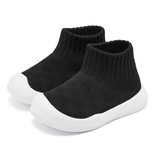 Non-Slip Baby Sock Shoes 12-18 Months Black