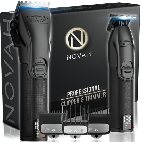 NOVAH Men's Professional Hair Clippers & Trimmer Set