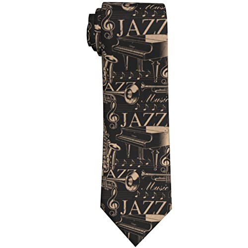 Novelty Necktie Jedenkuku Jazz Music Note Tie
