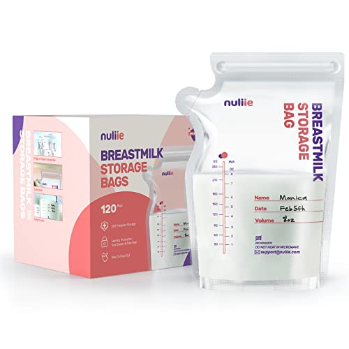 Nuliie 120 Pcs Breast Milk Storage Bags