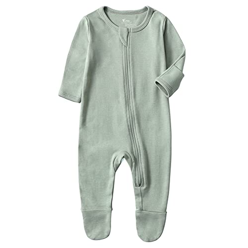 O2 BABY Organic Cotton Zip Front Footed Sleeper Pajamas