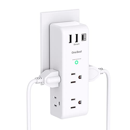 One Beat Swivel Surge Protector Power Strip with USB Ports