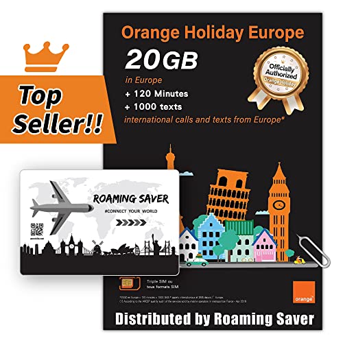 Orange Europe Prepaid SIM Card Combo