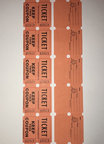 Orange Raffle Tickets