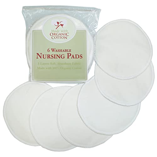 Organic Cotton Nursing Pads, 6 Count