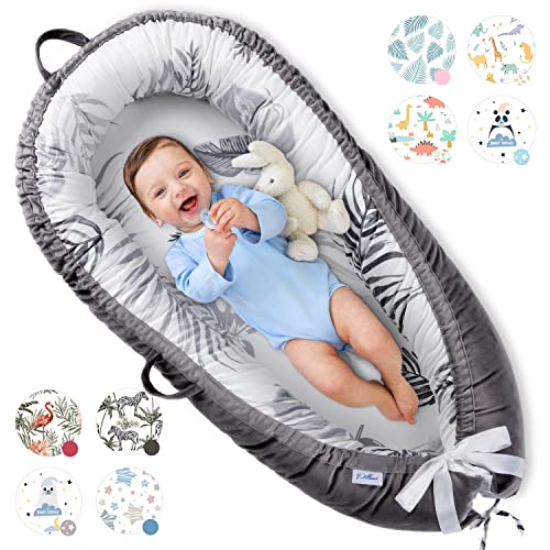 ORNAMIC Newborn Cotton Baby Lounger - Portable & Breathable Infant Floor Seat