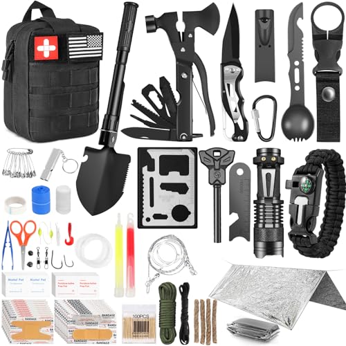 Outdoor Adventure Survival Kit with 149Pcs Medical Supplies