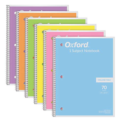 Oxford Spiral Notebook 6 Pack