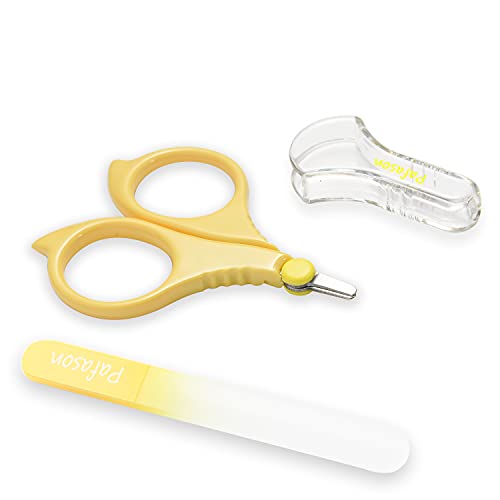 PAFASON Baby Manicure Nail Scissors and Glass Nail File Set