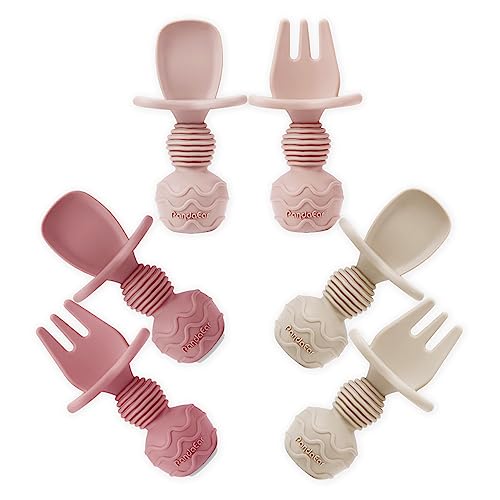 PandaEar Baby Silicone Spoon and Fork Set