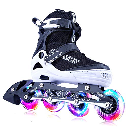 PAPAISON Light Up Adjustable Inline Skates for Kids and Adults