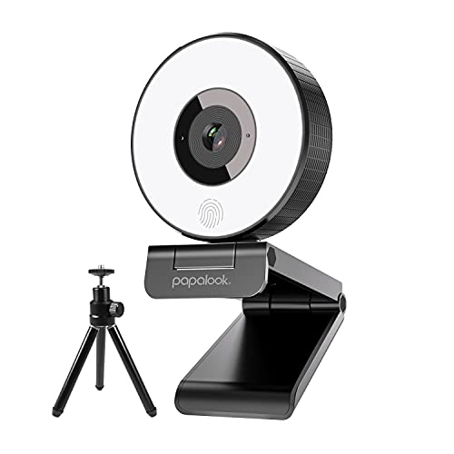 Papalook PA552 Full HD Webcam with Ring Light & Tripod