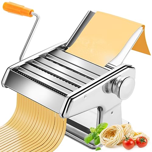 PARACITY Adjustable Thickness Pasta Maker with Steel Panel