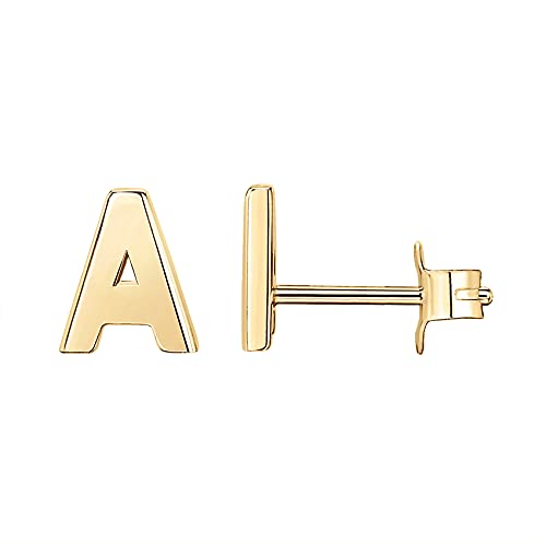 PAVOI Gold Plated Letter Earrings