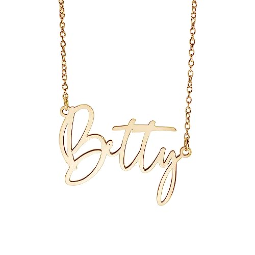 Personalized Name Necklace in Sterling Silver or Gold
