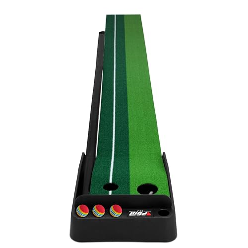 PGM Putting Green Indoor - Putting Golf Mat with Auto Ball Return