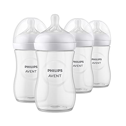 Philips Avent 9oz Clear Baby Bottle with Natural Response Nipple - 4 Pack