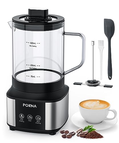Pokna 21oz Electric Milk Frother & Steamer with Smart Touch Control