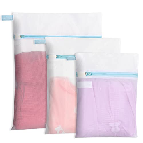 Polecasa 3 Pack Fine Mesh Laundry Bags for Delicates