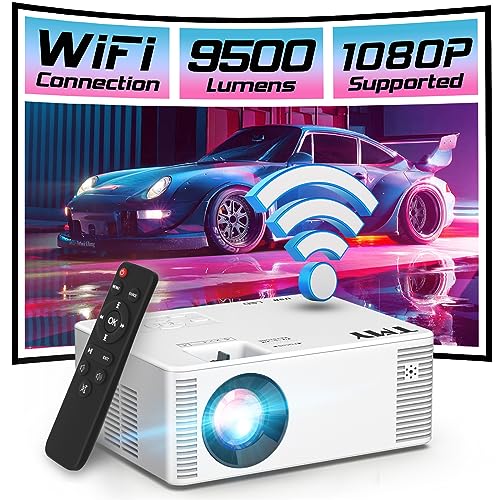 Portable 1080P WiFi Projector for iOS/Android/PC/TV Stick/PS5