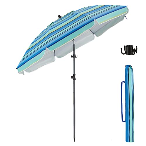 Portable Beach Umbrella with UPF 50+ Coating