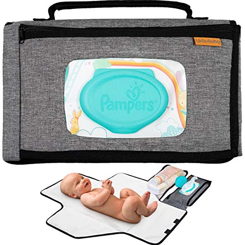 Portable Diaper Changing Pad with Wipes Dispenser Pocket