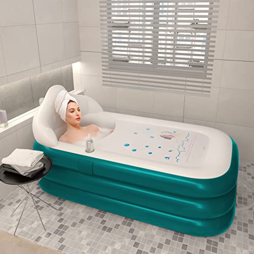 Portable Inflatable Bathtub with Bath Pillow