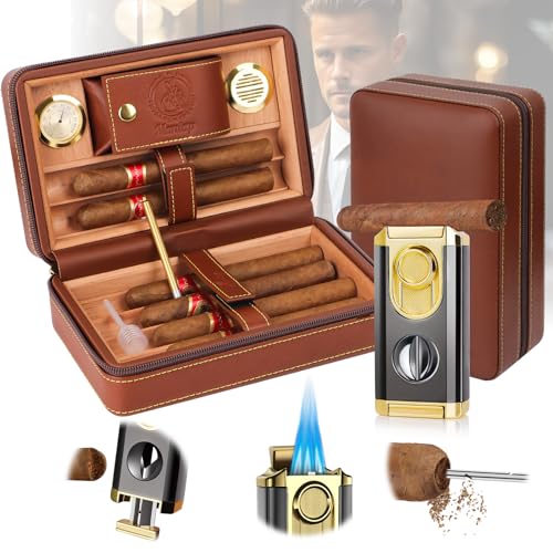 Portable Travel Cigar Humidor Set
