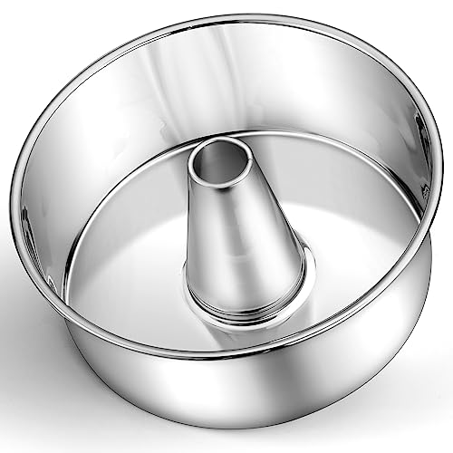 P&P CHEF 10 Inch Stainless Steel Angel Food Cake Pan