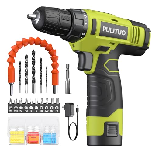 PULITUO 12V Drill Set with Battery and Charger