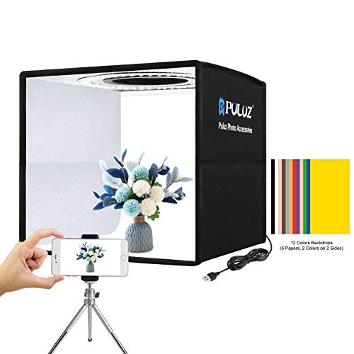 PULUZ Mini LED Light Box & Photo Tent Kit with 6 Backdrops (10"x10")