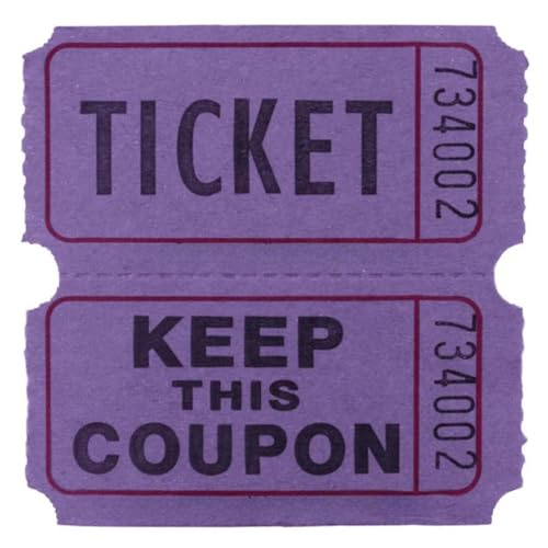 Purple Raffle Tickets Double Roll