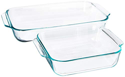 Pyrex 2-Piece Value Pack: Basics 8" & 3 Quart Clear Bake Dishes