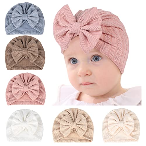 QandSweet Baby Girls' Hats (6 Pack)