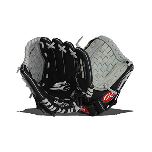 Rawlings SURE CATCH Youth Baseball Glove 10.5" Black/Grey