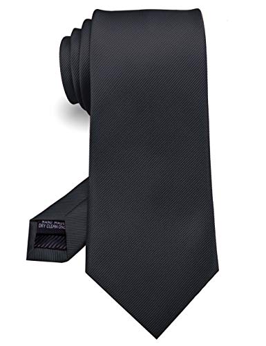 RBOCOTT Silk Black Necktie
