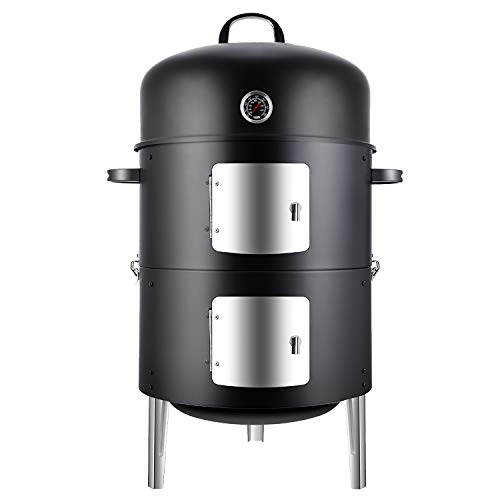 Realcook 17 Inch Steel Charcoal Smoker