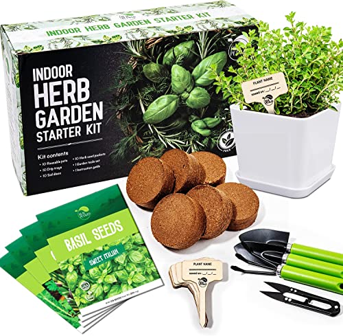 Realpetaled Window Herb Garden Kit with 10 Non-GMO Herbs