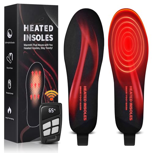 Rechargeable Heated Insoles with Remote Control