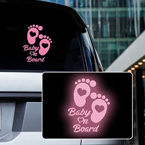 Reflective Baby on Board Car Sticker