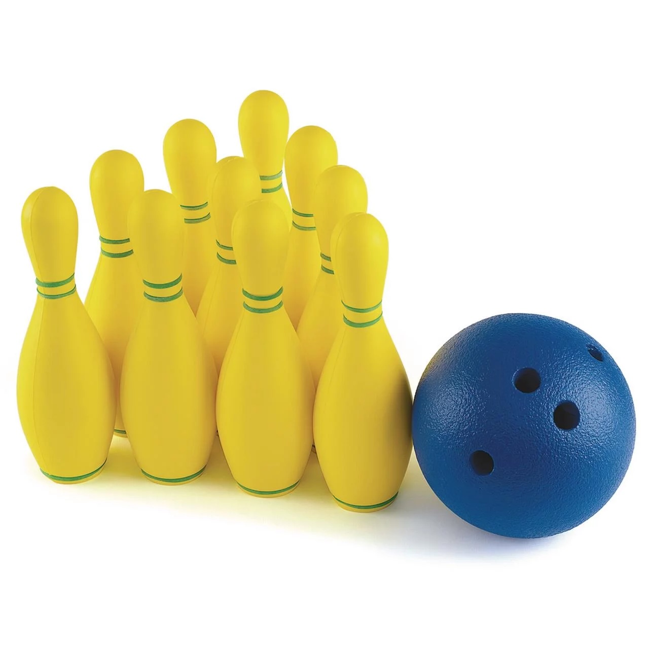 Champion Sports Multicolor Bowling Pins: Weighted Foam Set for Training &  Kids Games, Medium
