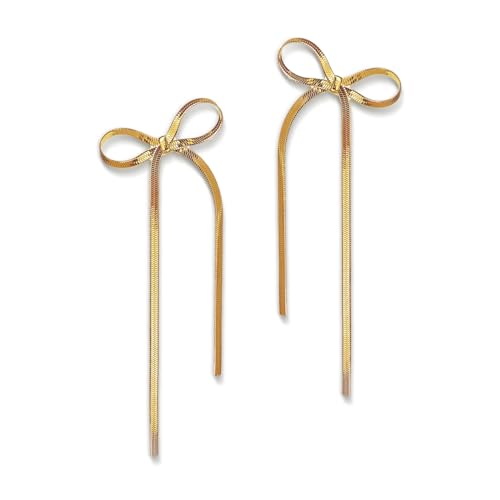 Ribbon Fringe Dangle Tassel Earrings" by Jean Beau
