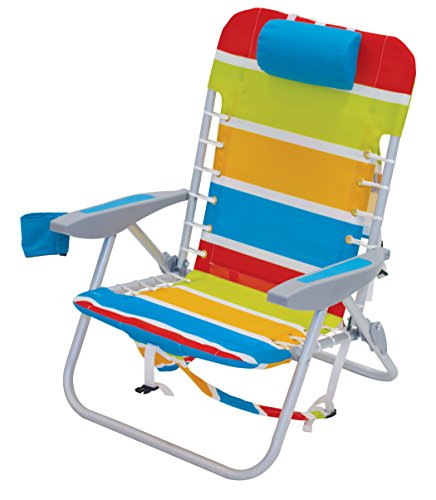 Rio Beach Backpack Beach Chair, Bright Stripe