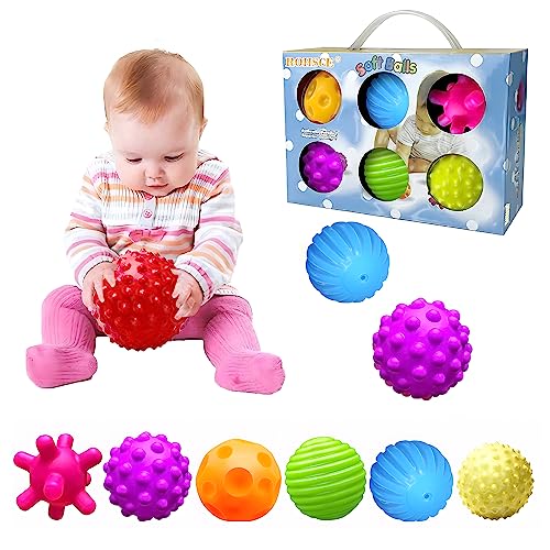 ROHSCE Sensory Balls for Babies 6-12 Months (6 Pack)