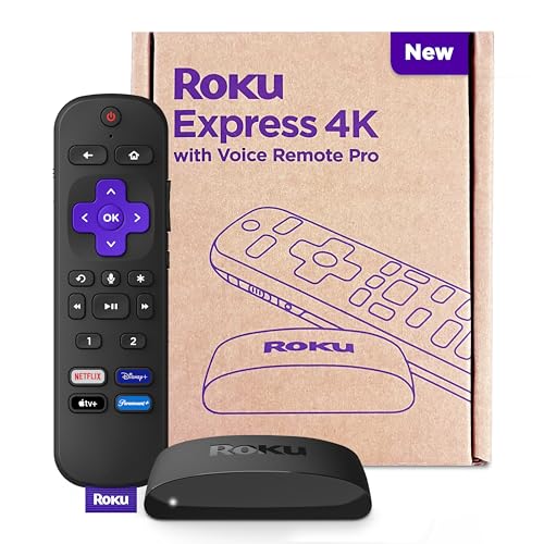 Roku 4K Voice Remote Pro: Rechargeable, Hands-Free, Lost Remote Finder
